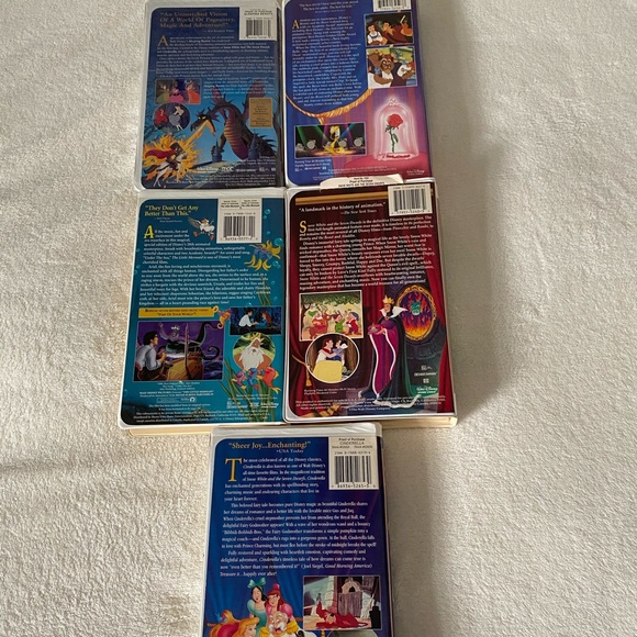 Disney Other 5 Disney Princess Vhs Tapes Poshmark